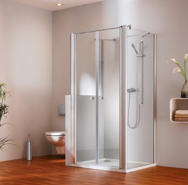 dušas kabīne Design pure, 3 sienu, 700-1200x200-1200 mm, h=1400-2000, hroms/caurspīdīgs stikls AP